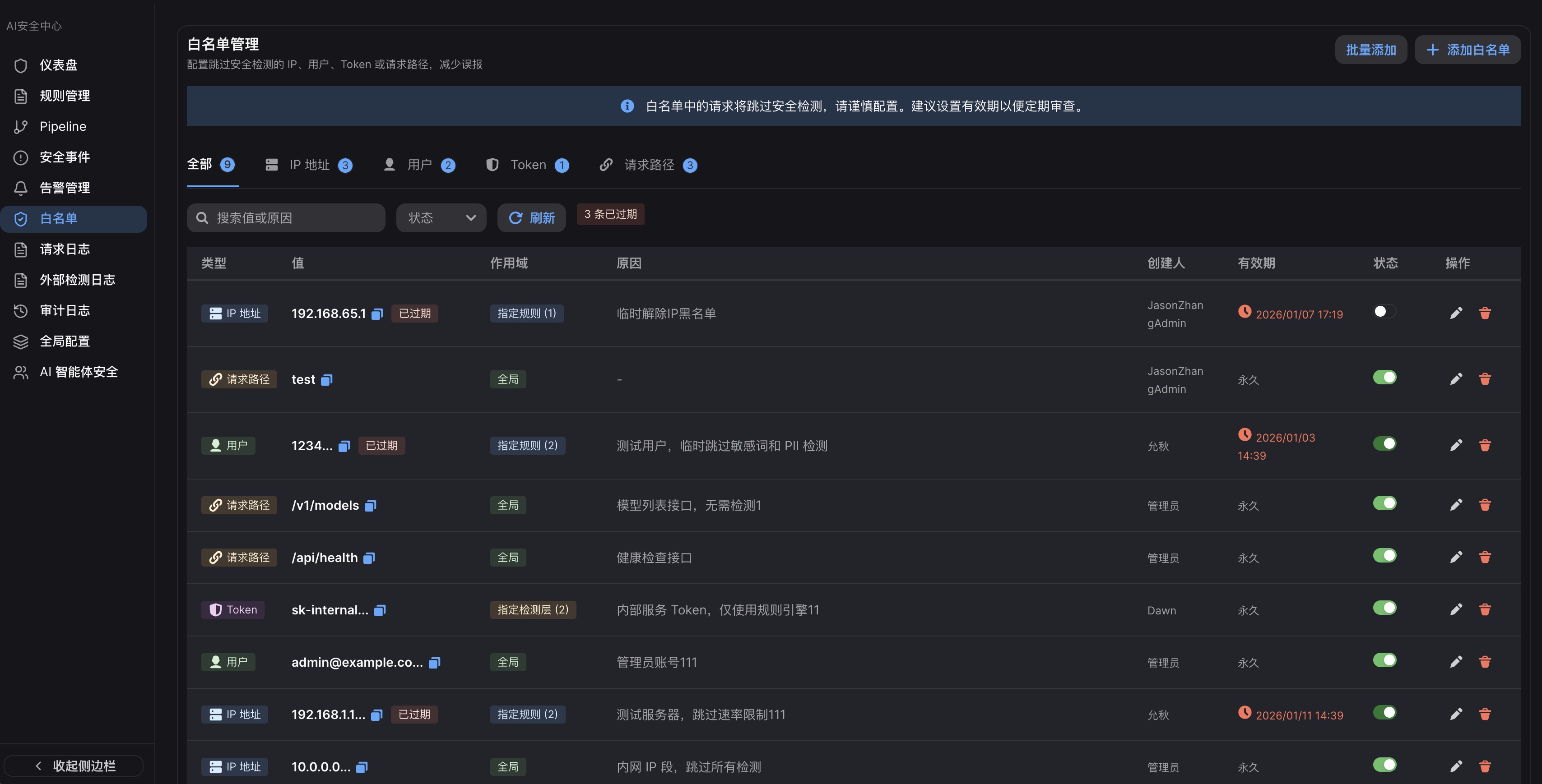 AI Security Guard界面截图 - 实时监控